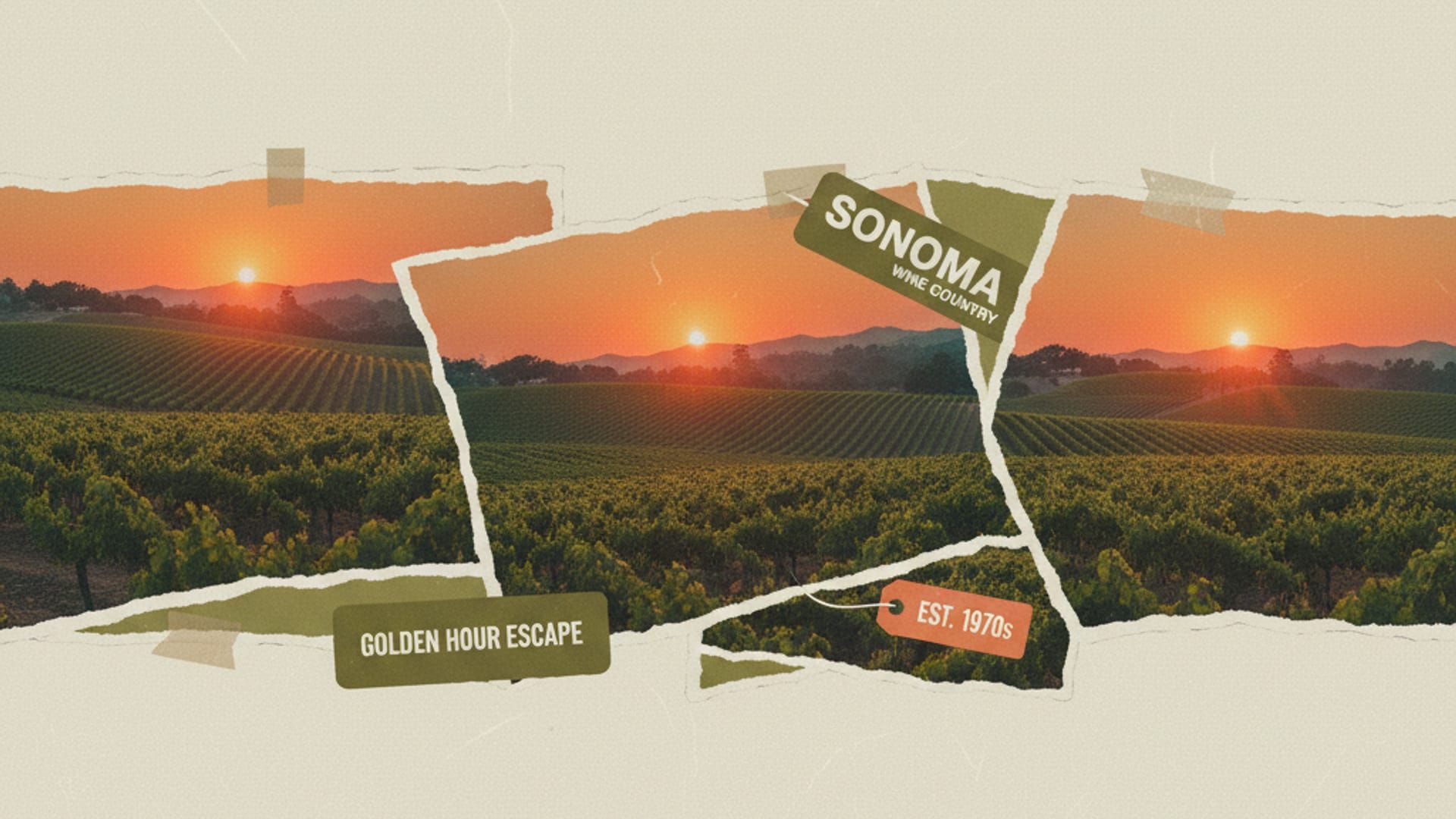 Sonoma vineyard at golden hour